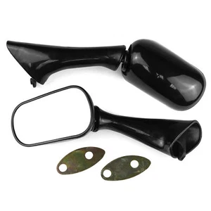 Black Replacement Mirrors Left + Right For 1992 1993 1991-1994 Honda CBR 600 F2 - Picture 1 of 4