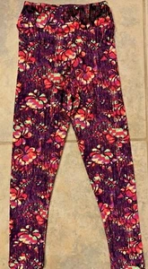 Girls LuLaRoe Kids Size S M 2T - 6 Leggings Pants Floral Pattern JC001-03 042017 - Picture 1 of 3