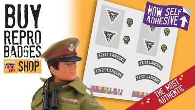 Insignias de tela Action Man infantería británica mayor Foto 1 de 4