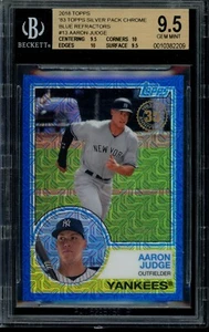 2018 Topps Silver Pack 1983 #13 Aaron Judge Blue Refractor Chrome BGS 9.5 /150 - Picture 1 of 2