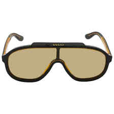 Gucci Yellow Pilot Men's Sunglasses GG1038S 003 99 GG1038S 003 99