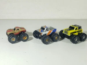 Micro Machines Super 4X4 Lot of 3 Monster Trucks Galoob 1987 - Picture 1 of 6
