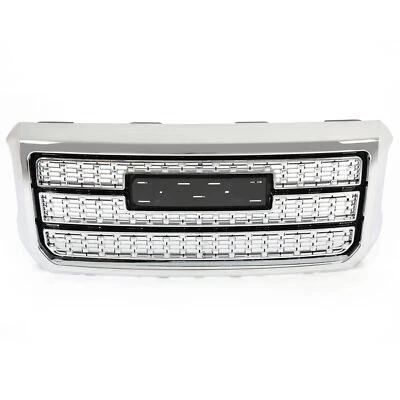 Front Bumper Grille Cover For 2018-2019 GMC Sierra 2500HD 3500HD Chrome Foto 1 de 4