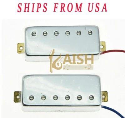Juego de pastillas de puente de cuello mini Humbucker LP cromadas para Les Paul Foto 1 de 4