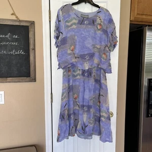 Vintage Carol Anderson Dress Artsy Tiered Floral Cottagecore Granny Grandmacore - Picture 1 of 6