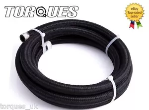 AN -10 AN10 Nylon Braided Stealth Black Hose 1m - Picture 1 of 1