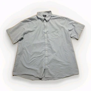 Stafford Size 20 Big Blue Dress Shirt Short Sleeve Button Front Wrinkle Free  - Picture 1 of 5