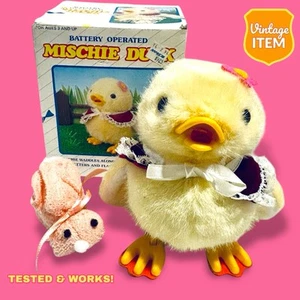 Giocattolo vintage Iwaya Corp Mischie The Lovely Duckling Toy. Testato, funzionante! RARO! - Foto 1 di 12