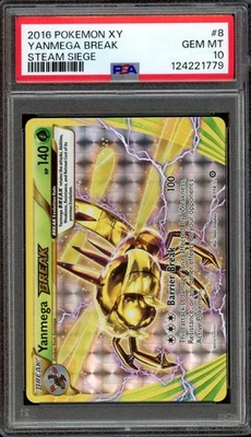 2016 Pokemon XY Steam Siege Yanmega Break 8/114 PSA 10 Gem Mint Pop 74 - Image 1 of 2