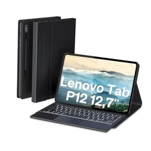 Backlit Keyboard Case Touch for Lenovo Tab P12 12.7" 2024/2023 P12-US Layout - Afbeelding 1 van 8