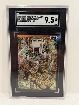 Ewoks Under Attack Mojo Refractor #1/50- 2022 Topps Star Wars Galaxy - Image 1 of 2