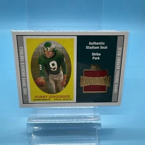Sonny Jurgensen 2001 Topps Archives Authentic Shibe Park Stadium Seat Relic - Picture 1 of 23