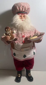 Treasured Santa Figurine W/Gingerbread Man & Plate of Cookies - Christmas Decor - Picture 1 of 3