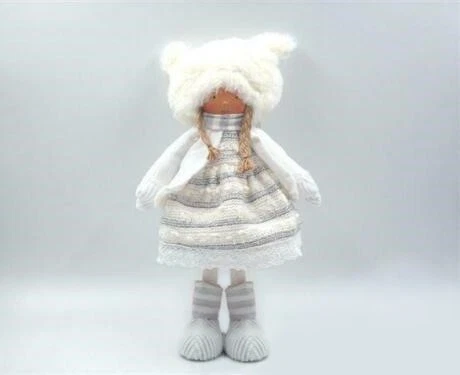 BAMBOLINA NATALIZIA IN STOFFA COLOR ARGENTO - Immagine 1 di 1