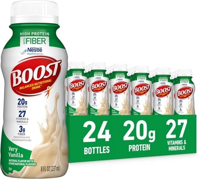 BOOST High Protein with Fiber Nutritional Drink, Very Vanilla- 8 fl oz 24 pack - Image 1 of 4
