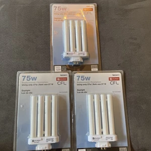 Set of 3:  Utilitech 0933411 Replacement Bulbs 27W Daylight - Picture 1 of 3