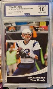 Leaf 2016 - Edición limitada Tom Brady #4 CCG 10 - Imagen 1 de 2