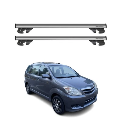 Aluminium Roof Racks Cross Bars Carrier for Toyota Avanza 2011-2021 Gray 2Pcs - Image 1 of 4