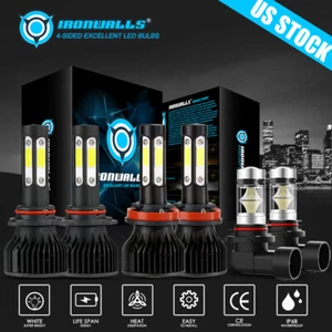 For Ford F-150 2015-2024 4 Sides Combo LED Headlight Bulbs Hi-Lo Beam+Fog Lights - Foto 1 di 12