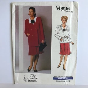 Vogue Patterns 2126 Sz 14W-16W-18W Jacket Blouse Skirt Sewing Pattern FF UNCUT - Picture 1 of 5