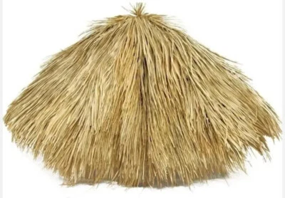 Cubierta paraguas Tiki de paja mexicana palapa de hierba de palma redonda de 10' grado Comm Foto 1 de 4