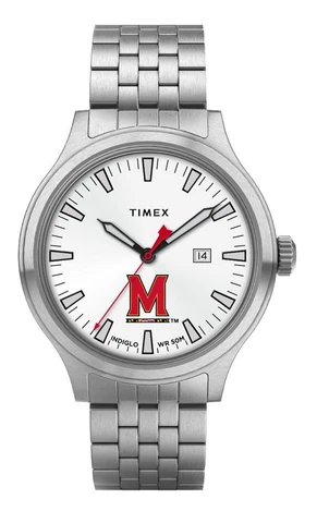 Men's University of Maryland Terps Watch Stainless Steel Top Brass Cover