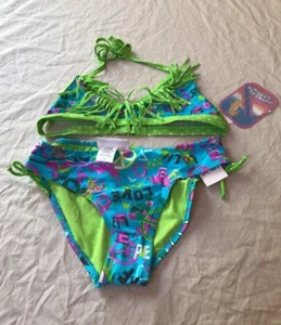Breaking Waves Girls Boardwalk Love Bikini Size 16 08 - Picture 1 of 6