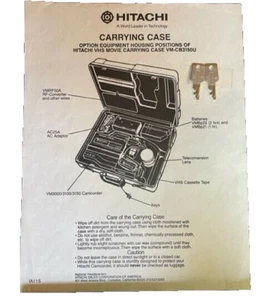 Hitachi VCR Case keys X 2 Key 220 Models VM3 Series Instr Manual VM-3 Series Vtg - Picture 1 of 10