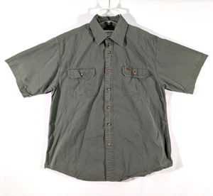 Vintage Carhartt Button Down Men’s Large Short Sleeve Work Shirt Heavy Cotton - Picture 1 of 13
