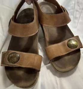 Taos hellbraun verstellbarer Riemen Größe 9-9,5 Sandalen Knöchelriemen - Bild 1 von 9