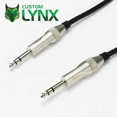 CUSTOM-LYNX Stereo Klinkenkabel 6,35 mm. 1/4 Zoll Jack zu TRS Jack Lead. Ausgewogenes Audio Patchkabel