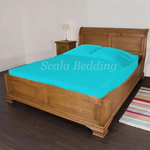 1 Piece 18" Deep Pocket Fitted Sheet 100% Egyptian Cotton 1000-TC All Size Color - Picture 1 of 25