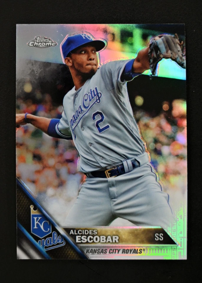 2016 Topps Chrome #117 Alcides Escobar Refractor Kansas City Royals - Image 1 of 2