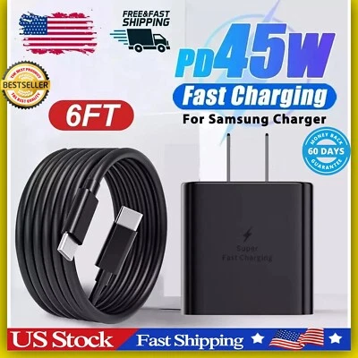 Cargador Original Carga Rapida Tipo C 45W Para Samsung Galaxy S24/S23/S22/Z Abatible Foto 1 de 4