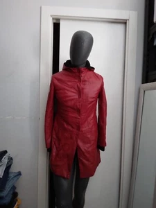 VERA PELLE Giacca in vera pelle usato donna woman rosso Tg 44 XYC1150L - Imagen 1 de 12