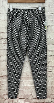 Pantalones MELISSA PAIGE Pequeños PETITE SP Tejido Tirar de Legging Tobillo Negro Blanco NUEVO Foto 1 de 4