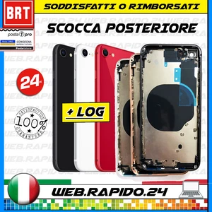BACK COVER SCOCCA POSTERIORE VETRO+FRAME COMPLETA PER APPLE IPHONE SE 2020 - Zdjęcie 1 z 4