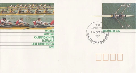 (46663) Australia FDC World Rowing Championships Postal Stationery 1990 Cover