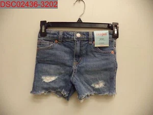Cat & Jack Girls' Medium Wash Destructed Jean Shorts, Size S (6/6X) 195994988653 - Picture 1 of 10