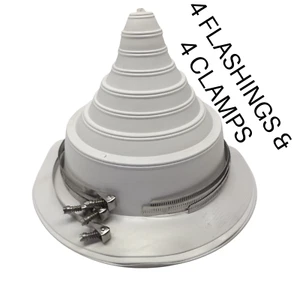 4-Pack Tremco 8533110–501 Tremply Kee Pipe Flashing 1″ to 6″ White - Picture 1 of 1