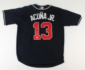 RONALD ACUNA JR. Signed NIKE Braves Jersey Autographed w/ RARE Signature JSA COA - Picture 1 of 5
