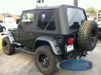 Premium for 97-06 Jeep Wrangler Replacement Soft Top + Upper Skins Diamond Black - Image 1 of 4