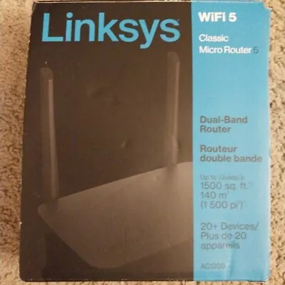 Linksys E5450 Classic Micro Router 5 AC1200 Dual-Band Wifi 5 Router - Image 1 of 4