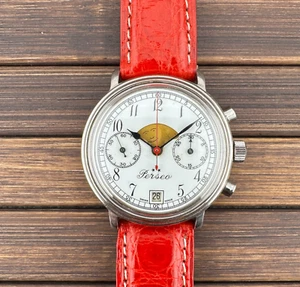 Men's Watch Perseo 34.300 Chronograph Valjoux 7734 Moonphase 37mm Vintage 1960 - Picture 1 of 12
