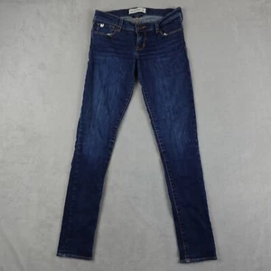 Abercrombie and Fitch Jeans Kids Girls 14 Blue Denim Cute Stretch - Picture 1 of 17