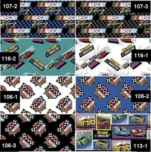 Tela de algodón NASCAR National Association for Stock Car Auto Racing - 8 patrones - Imagen 1 de 9