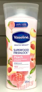 Loción corporal Vaselina Healthy Bright Superfood Freshlock melocotón vitamina E 100 ml. - Imagen 1 de 4