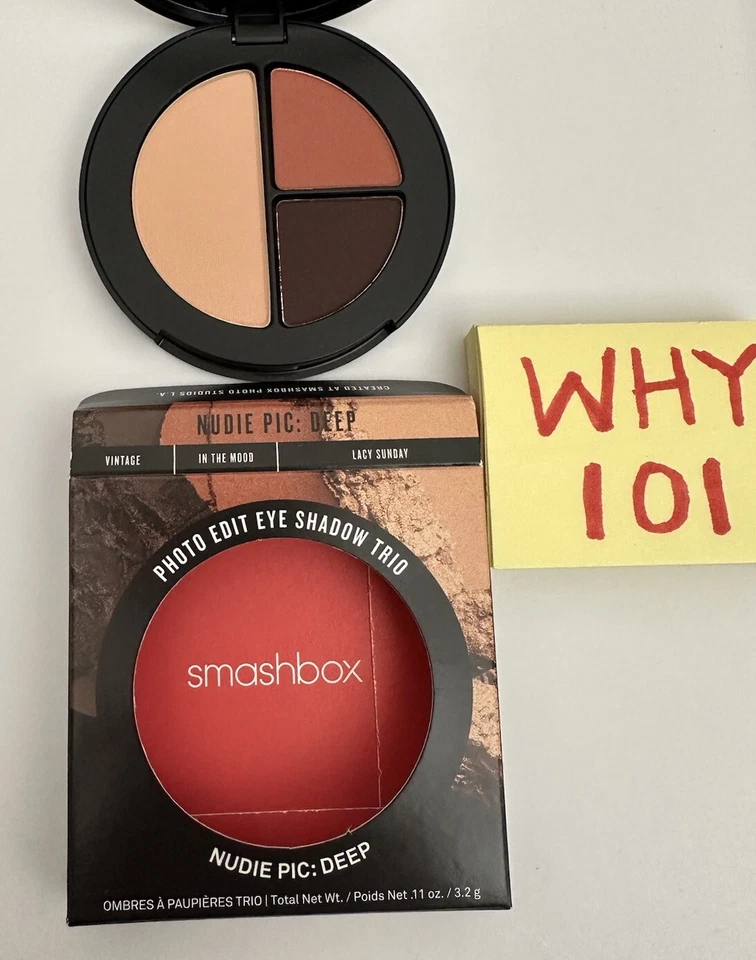 SMASHBOX PHOTO EDIT Eyeshadow Trio NUDIE PIC: DEEP .11oz/3.2g FULL SZ SEALED $23 - Image 1 of 4