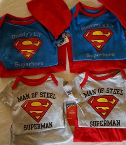 JUEGO DE PANTALONES CORTOS O PANTALONES INFANT BOY ""SUPERMAN"" 2 PIEZAS TALLAS 0/3--6/9 NUEVOS CON ETIQUETAS - Imagen 1 de 4