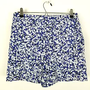 Halogen Womens Blue White Abstract Elastic Waist Pull On Casual Shorts Sz XS - Picture 1 of 3